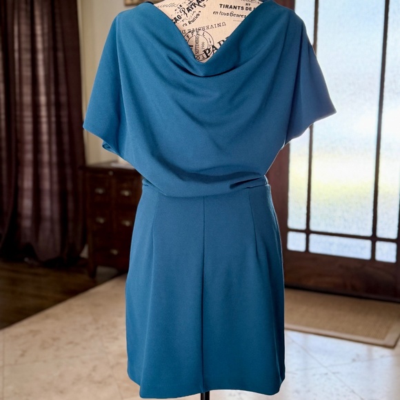 ALEXIA ADMOR | Asymmetrical Cocktail Dress in Lapis, Size Small - Picture 3 of 8